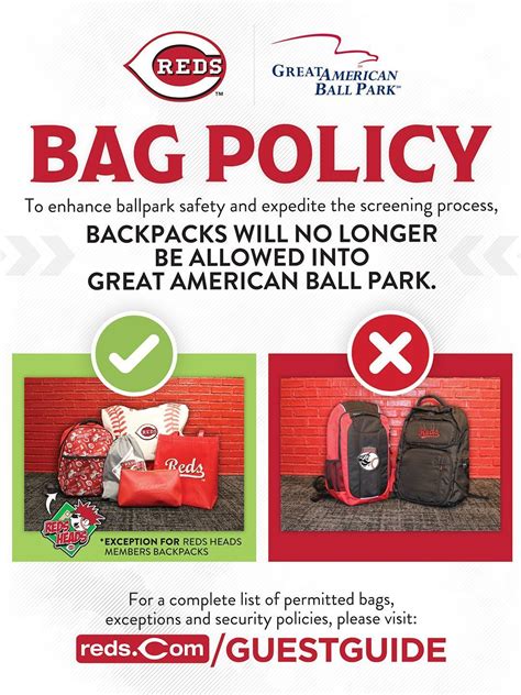 cincinnati reds stadium bag policy